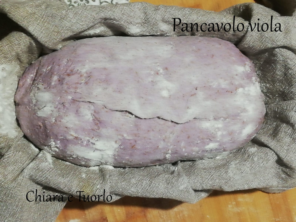 Impasto pancavolo chiuso nel cestino da lievitazione