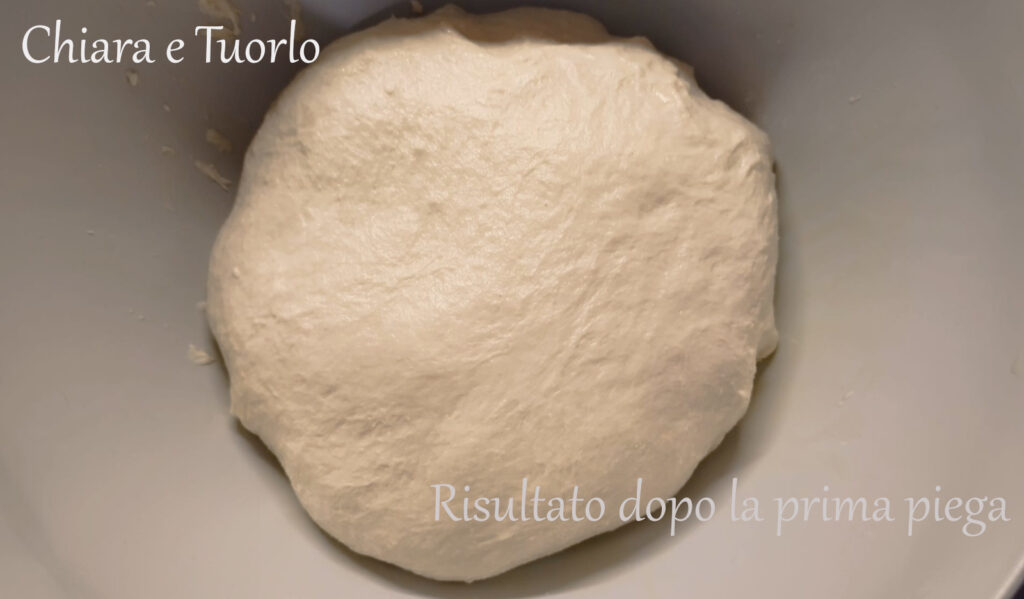Impasto dopo la prima piega stretch and fold