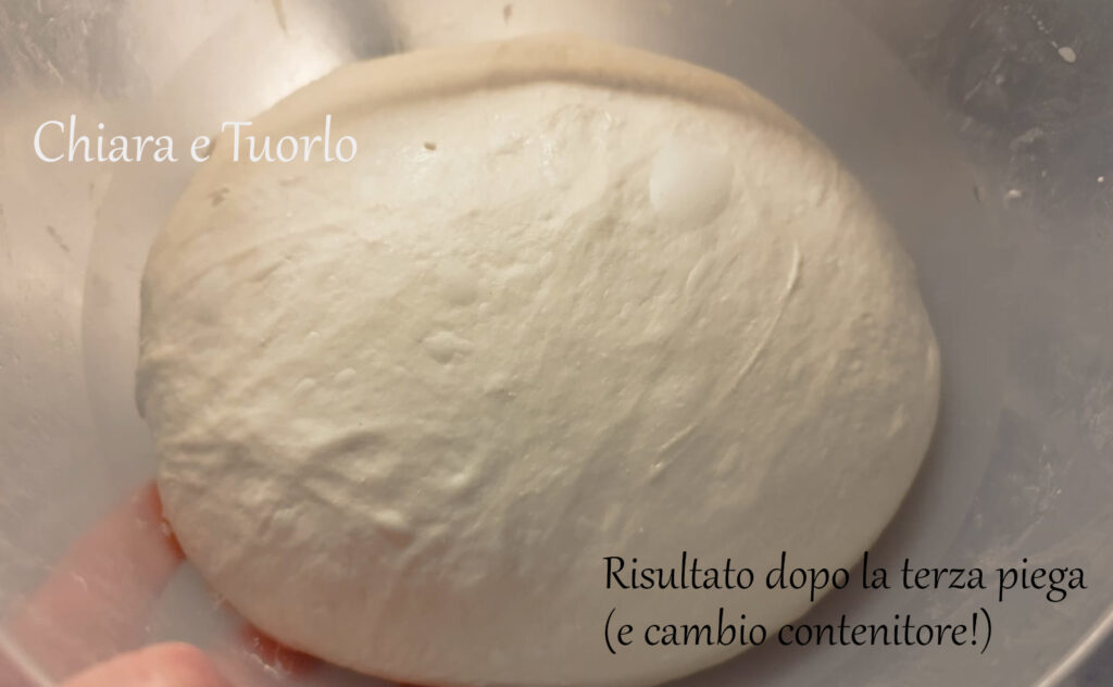 Impasto dopo la terza piega stretch and fold